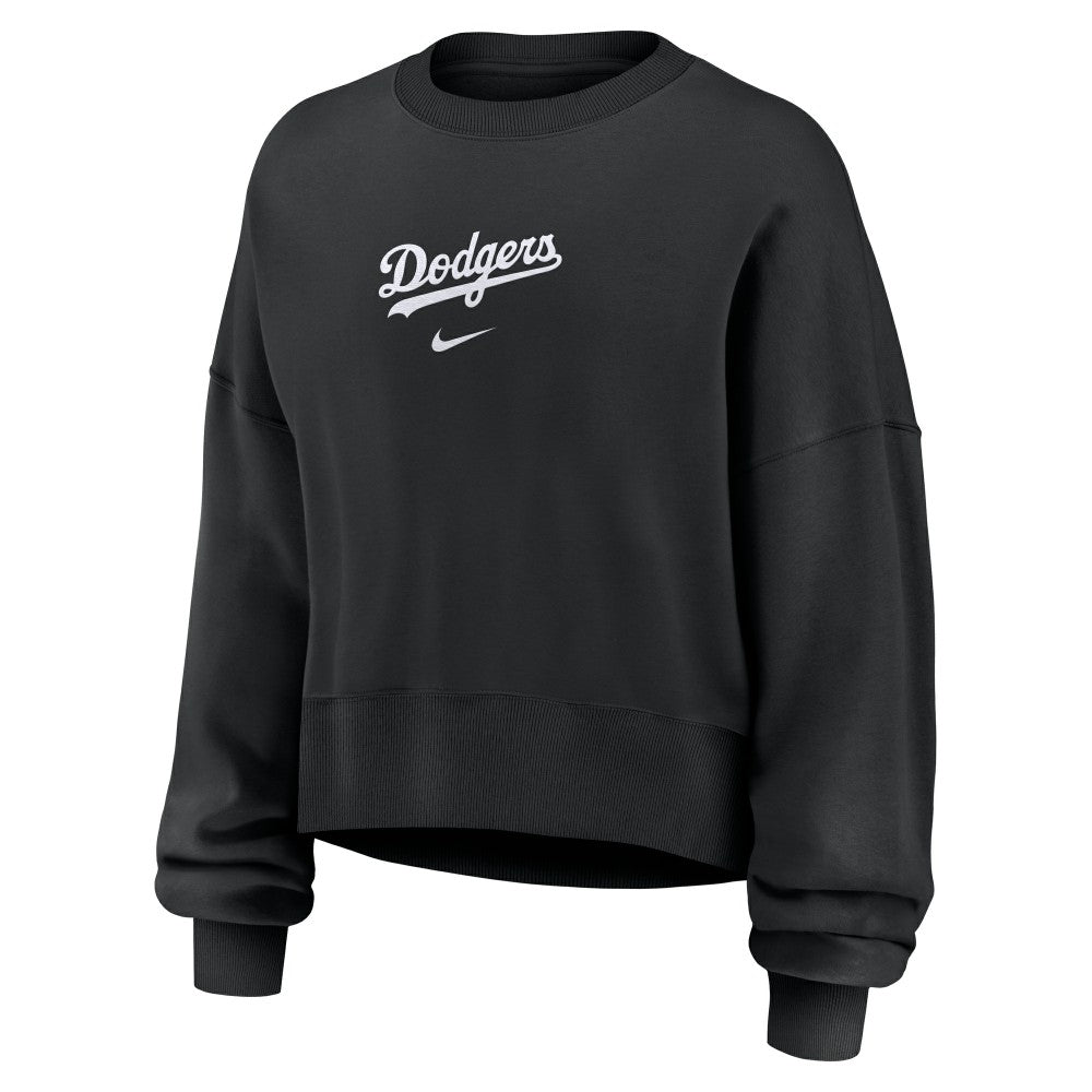 Black Los Angeles Dodgers Nike Women's Oversized Primetime Sweatshirt