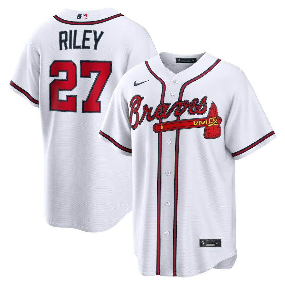 White Austin Riley Atlanta Braves Nike Home Replica Jersey