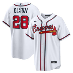 White Matt Olson Atlanta Braves Nike Home Replica Jersey