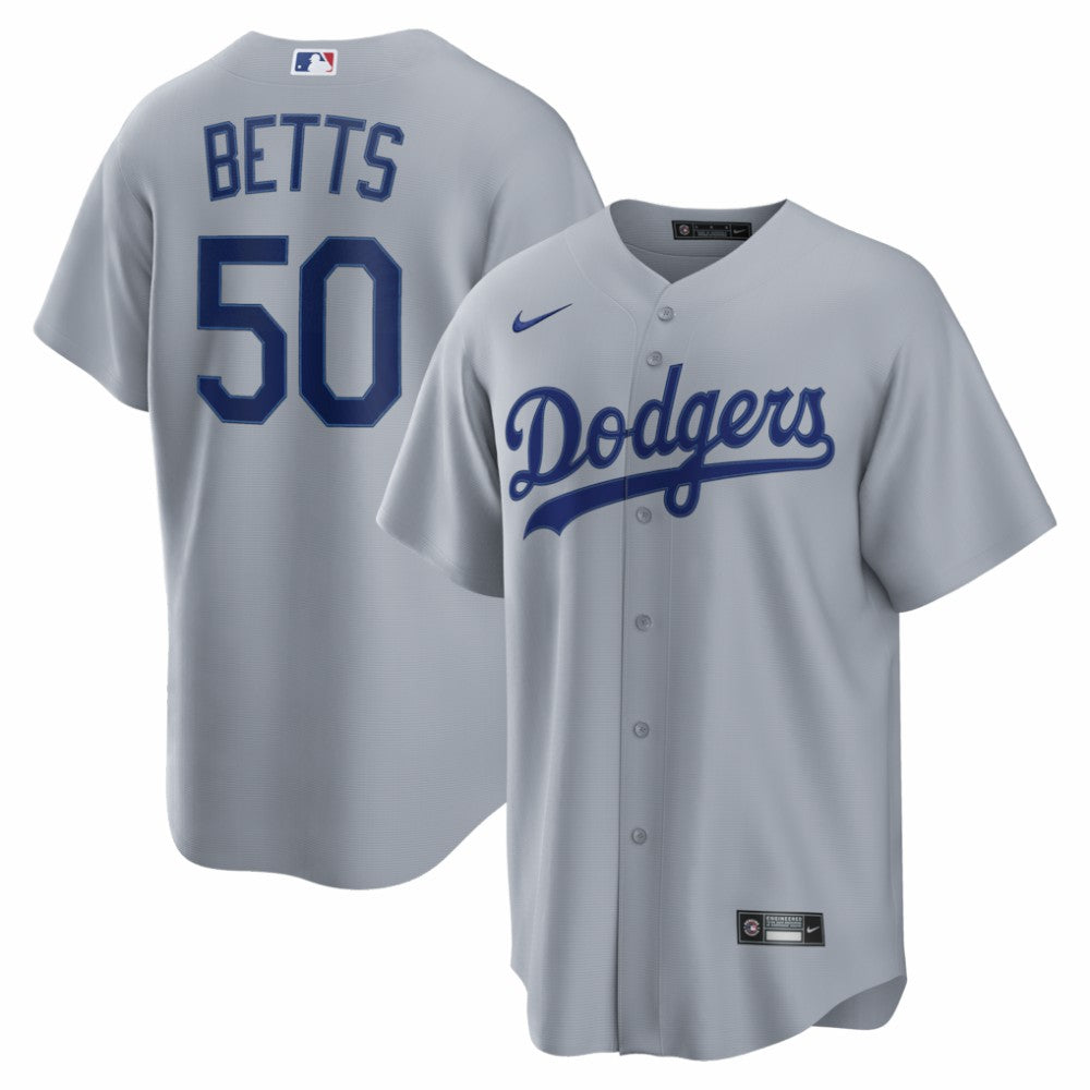 Gray Mookie Betts Los Angeles Dodgers Nike Road Replica Jersey