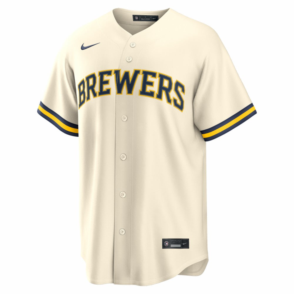 Cream Christian Yelich Milwaukee Brewers Nike Home Replica Jersey