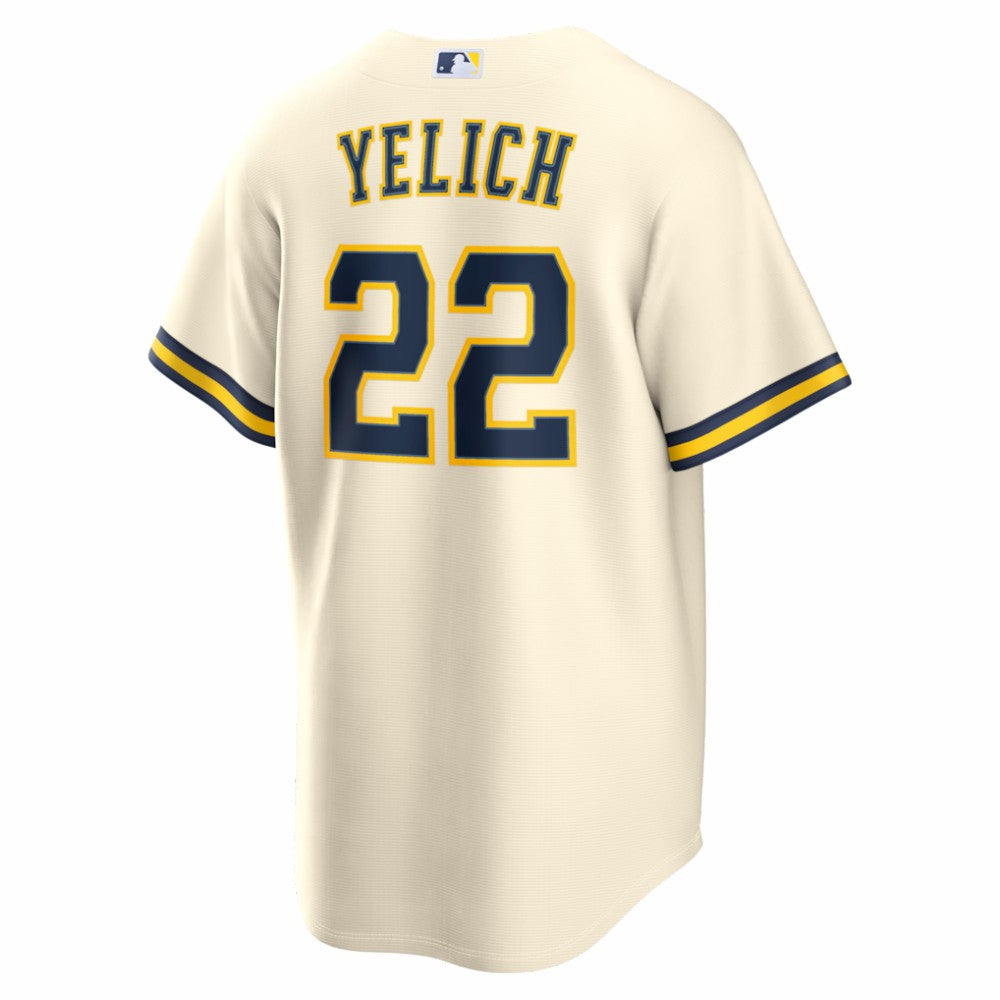 Cream Christian Yelich Milwaukee Brewers Nike Home Replica Jersey