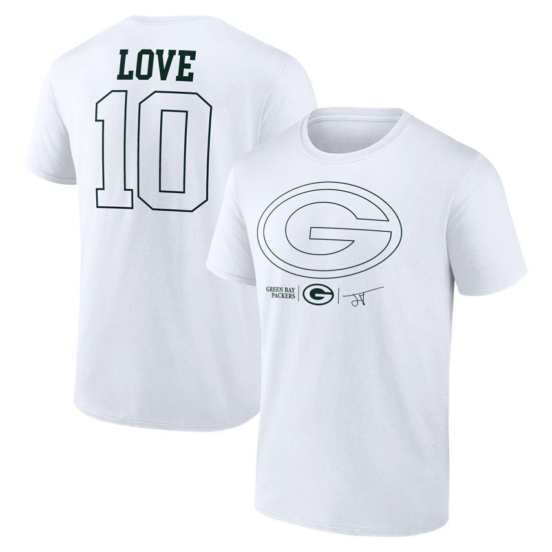 Jordan Love  Tonal Name & Number T-Shirt - Green Bay Packers T-shirts
