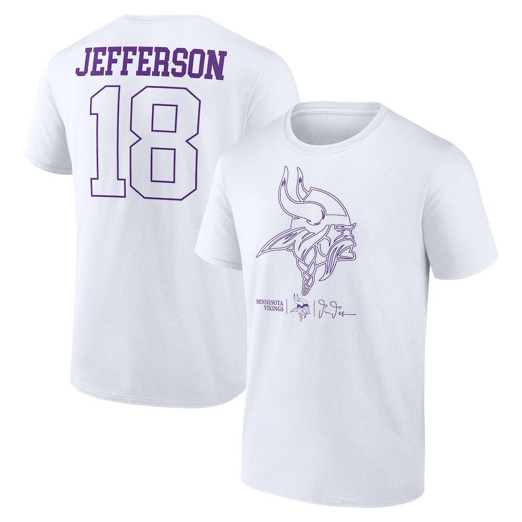 Justin Jefferson  Tonal Name & Number T-Shirt - Minnesota Vikings T-shirts
