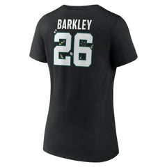 Saquon Barkley  Women's Floral Name & Number V-Neck T-Shirt - Philadelphia Eagles T-shirts