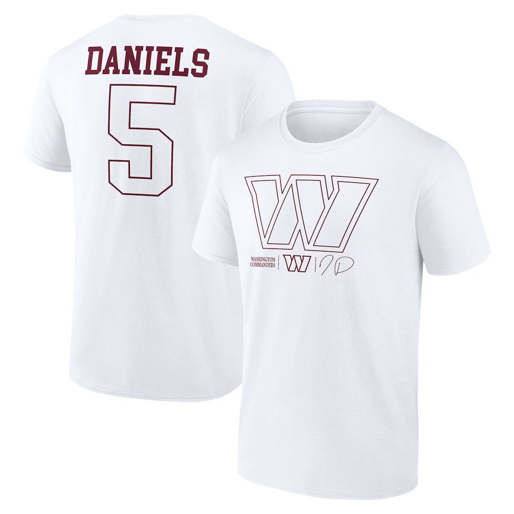 Jayden Daniels  Tonal Name & Number T-Shirt - Washington Commanders T-shirts