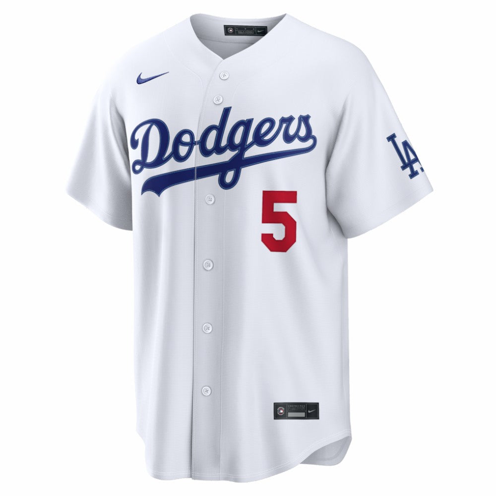 White Freddie Freeman Los Angeles Dodgers Nike  Home Stadium Jersey