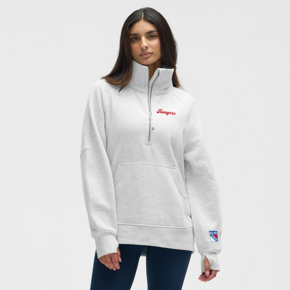 NHL New York Rangers lululemon Women's Long Scuba Oversized Half-Zip Funnel Neck