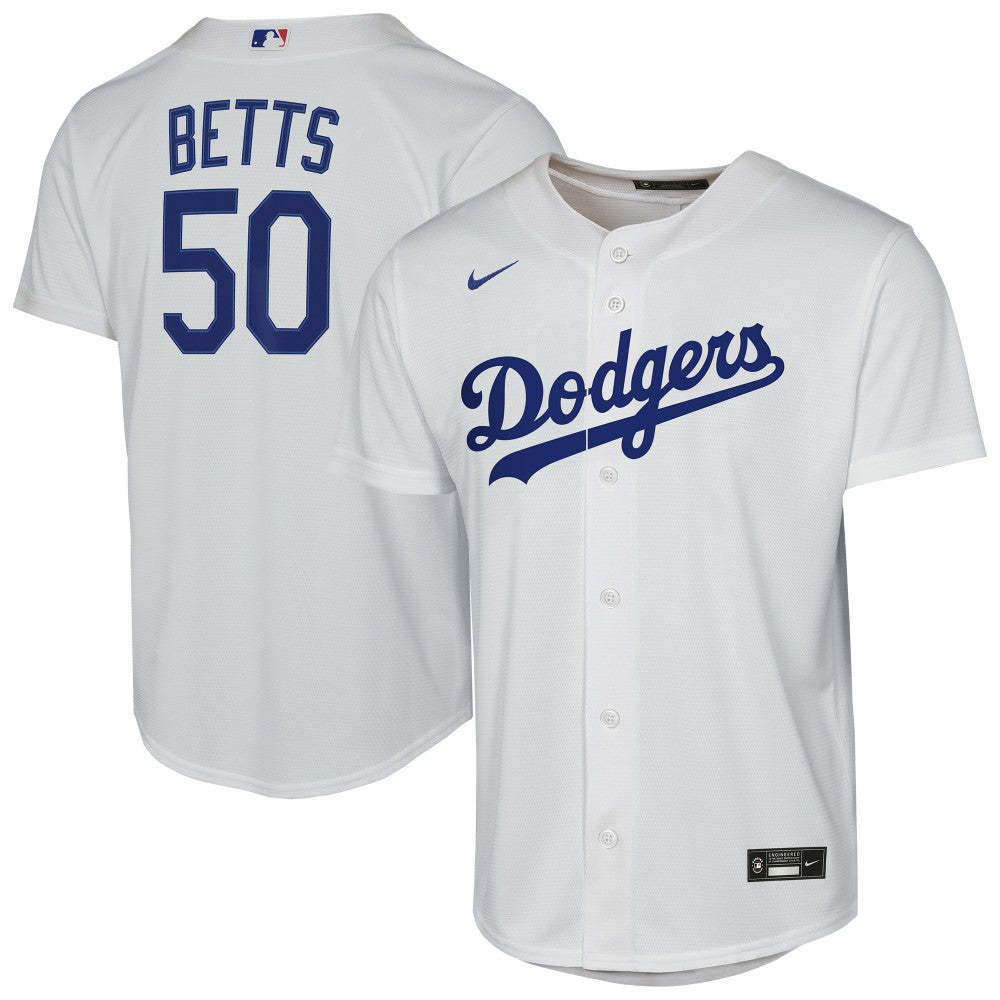 White Mookie Betts Los Angeles Dodgers Nike Youth Home Replica Player Jersey