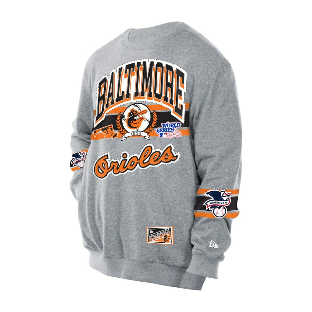 Gray Baltimore Orioles New Era Sport Classics Sweatshirt