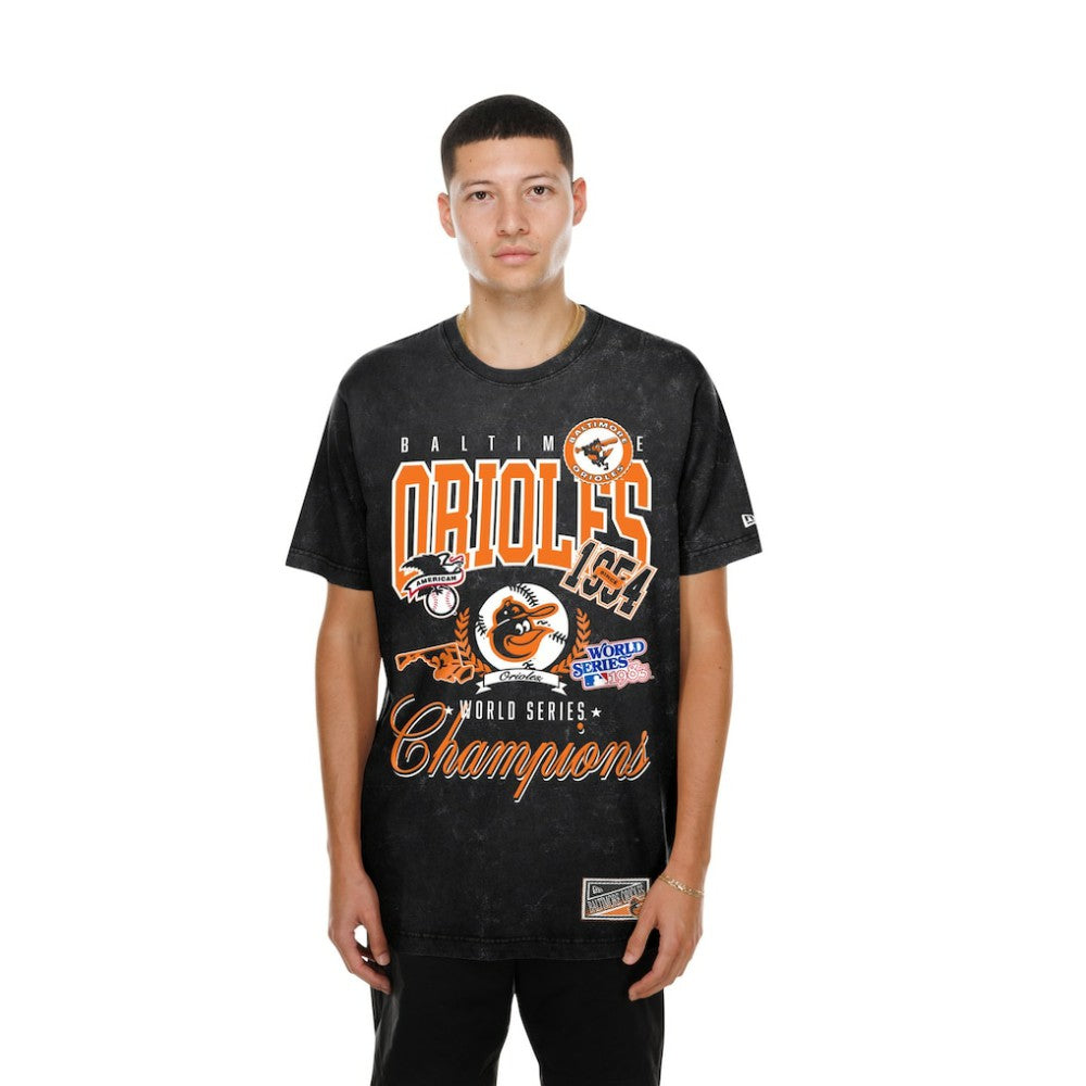 Black Baltimore Orioles New Era Mineral Wash T-Shirt