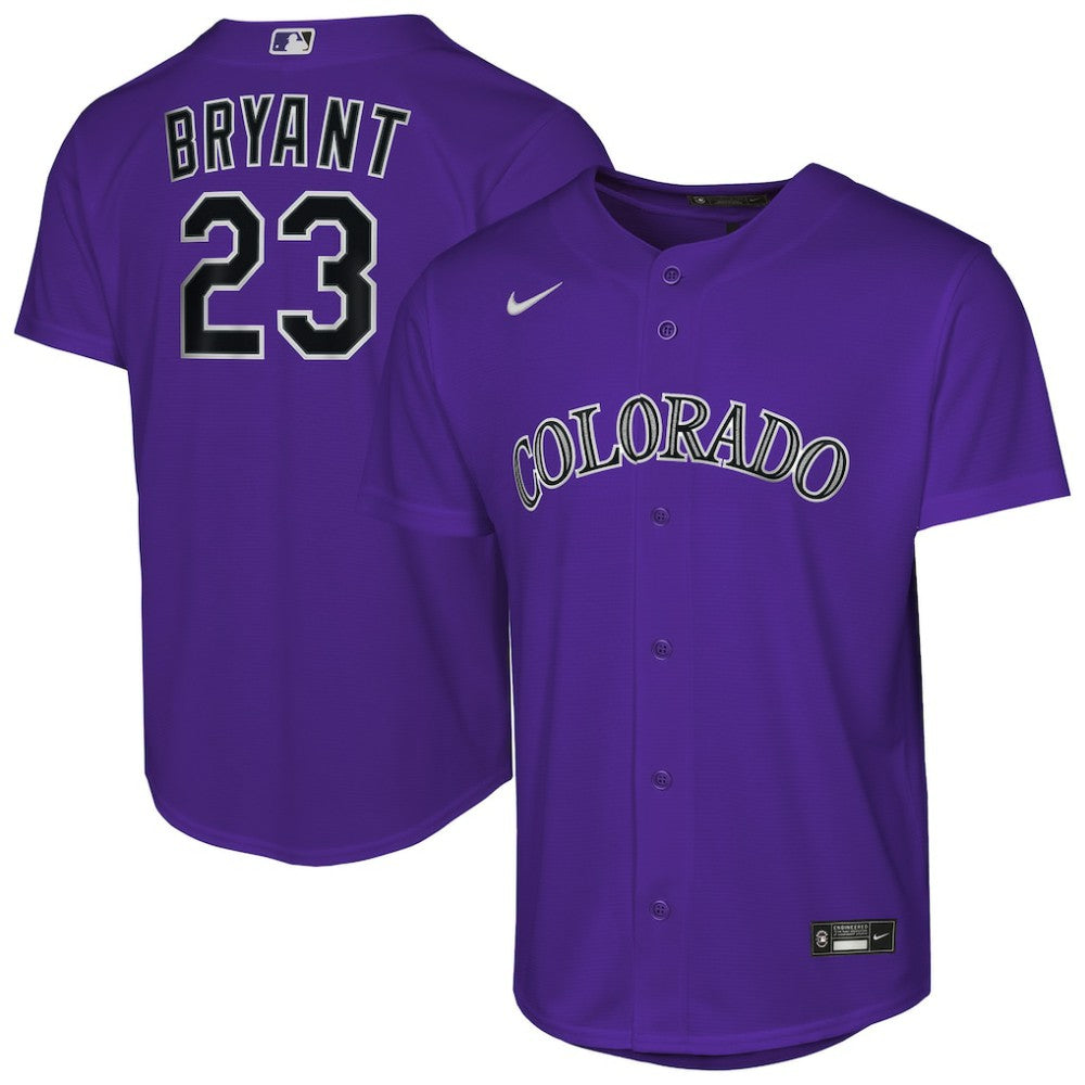 Purple Kris Bryant Colorado Rockies Nike Youth Alternate Replica Jersey