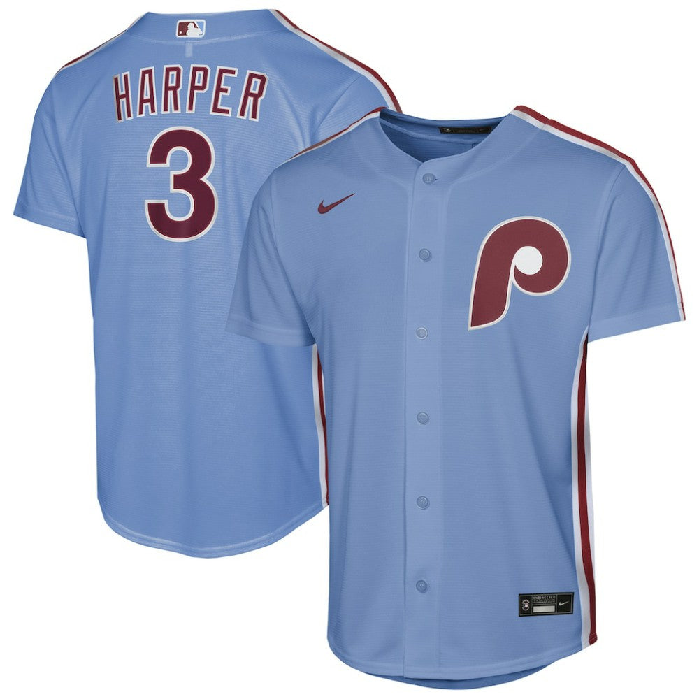 Light Blue Bryce Harper Philadelphia Phillies Nike Youth Alternate Replica Jersey