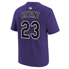 Purple Kris Bryant Colorado Rockies Nike Youth Name & Number T-Shirt