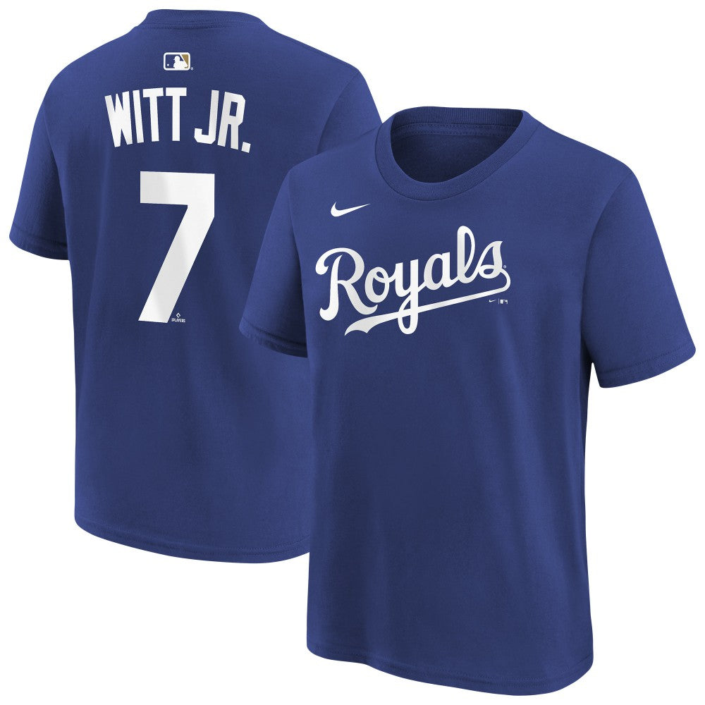 Royal Bobby Witt Jr. Kansas City Royals Nike Youth Name & Number T-Shirt