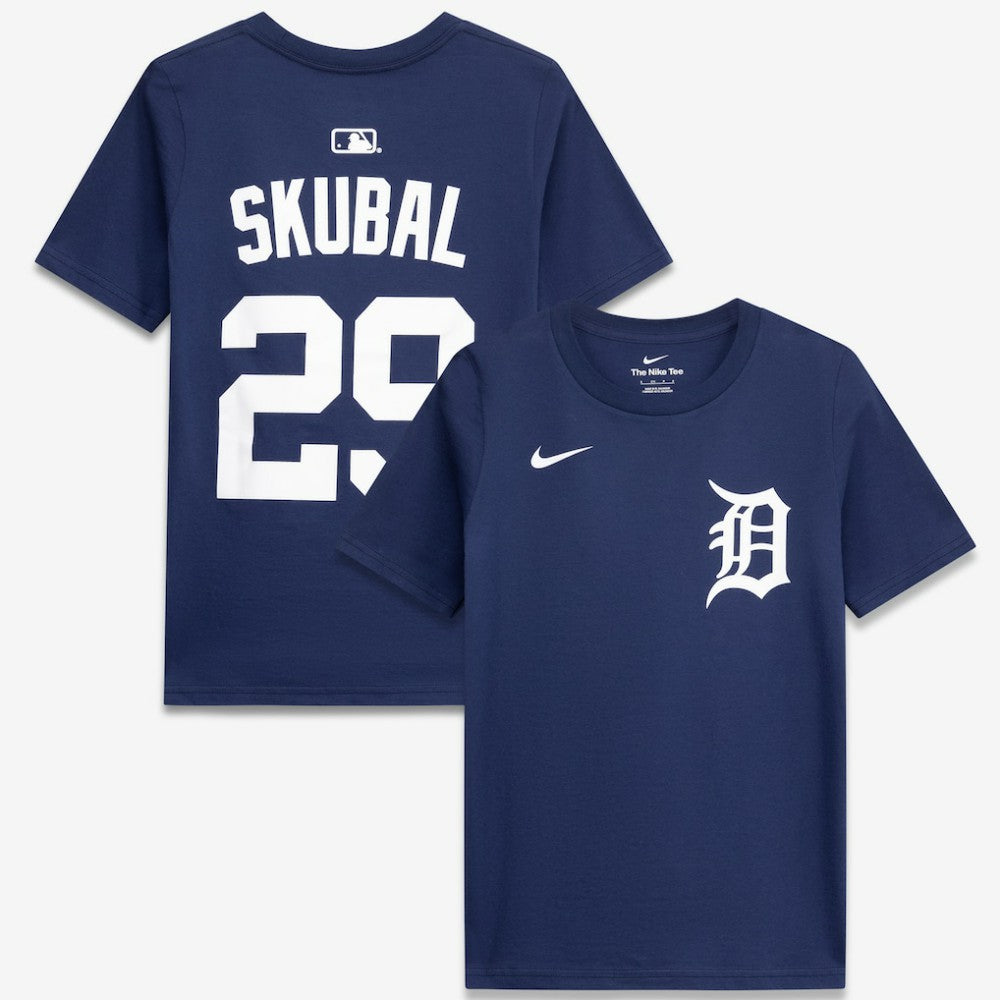 Navy Tarik Skubal Detroit Tigers Nike Youth Name & Number T-Shirt