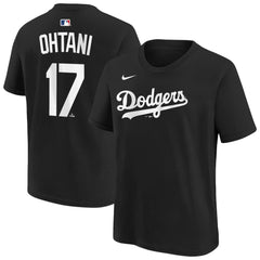 Black Shohei Ohtani Los Angeles Dodgers Nike Youth Name & Number T-Shirt