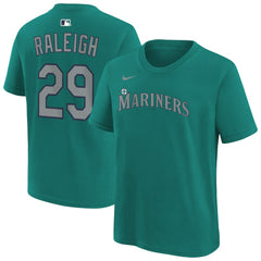 Teal Cal Raleigh Seattle Mariners Nike Youth Name & Number T-Shirt
