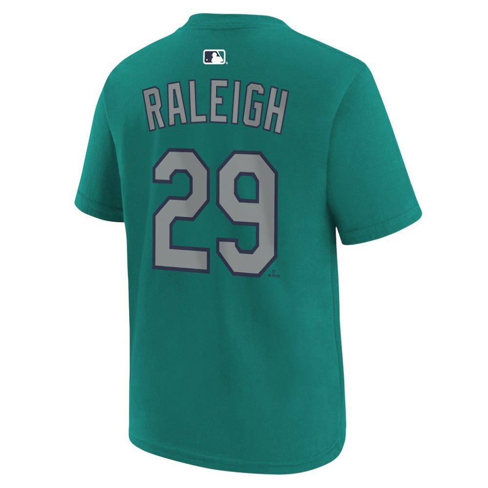 Teal Cal Raleigh Seattle Mariners Nike Youth Name & Number T-Shirt