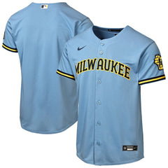 Powder Blue Milwaukee Brewers Nike Youth Road Stadium Jersey