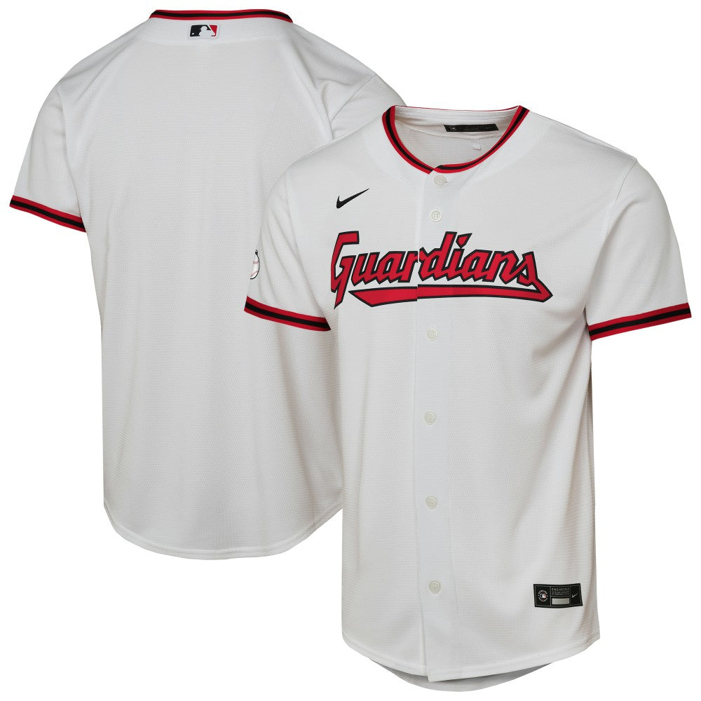 White Cleveland Guardians Nike Youth Home Stadium Jersey