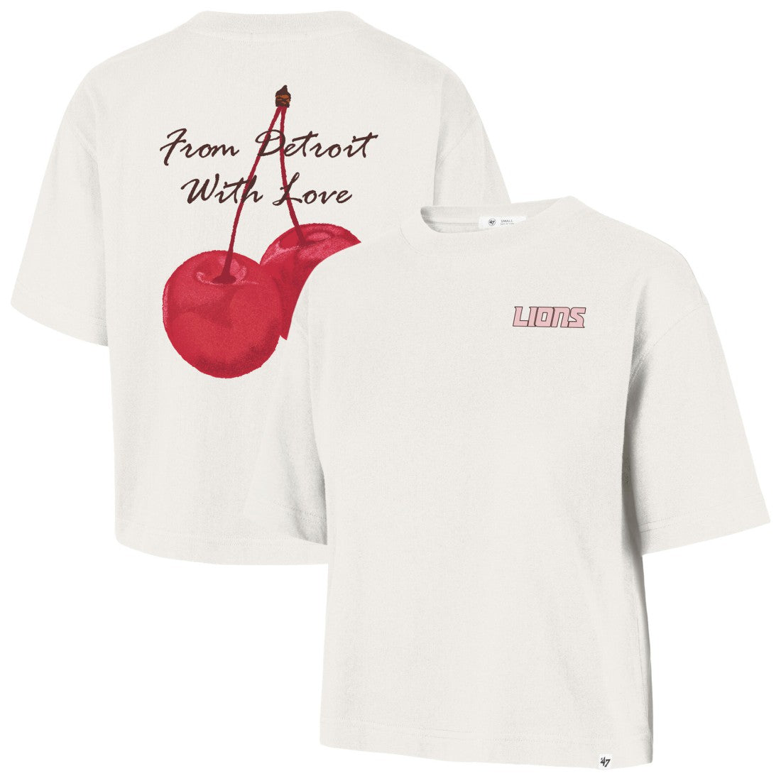 '47 Women's Love Letter Reed City T-Shirt - Detroit Lions T-shirts