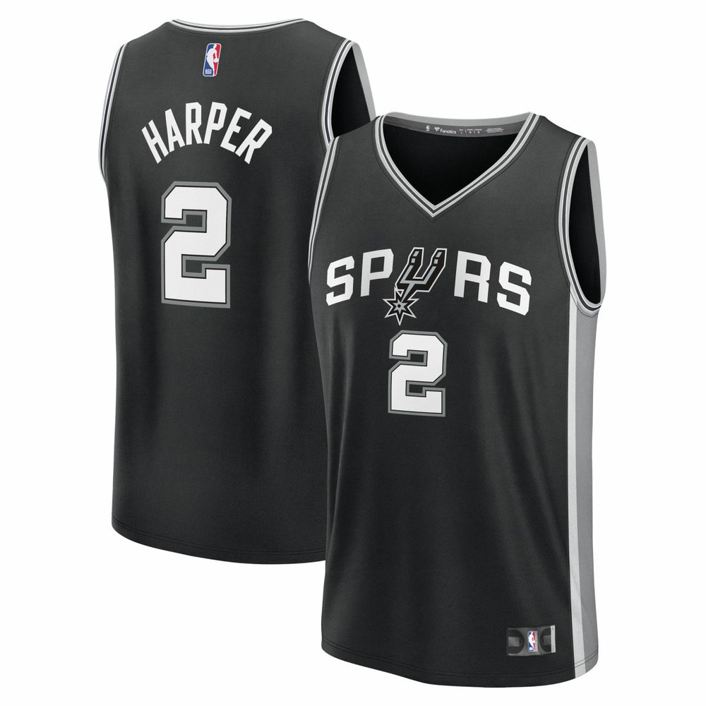 Fanatics Dylan Harper San Antonio Spurs 2025 NBA Draft First Round Pick Fast Break Replica Jersey