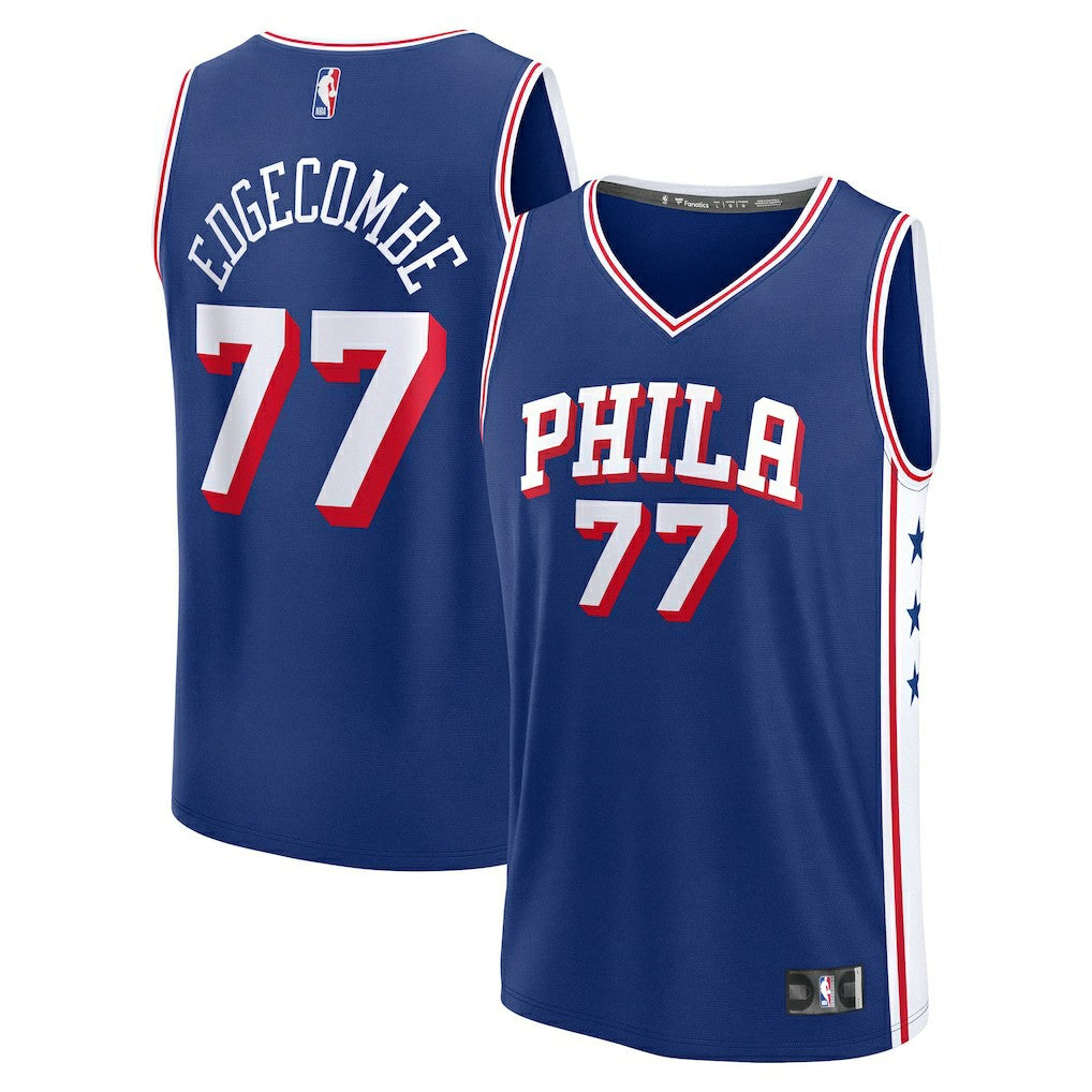 Fanatics V. J. Edgecombe Philadelphia 76ers Youth 2025 NBA Draft First Round Pick Fast Break Replica Jersey