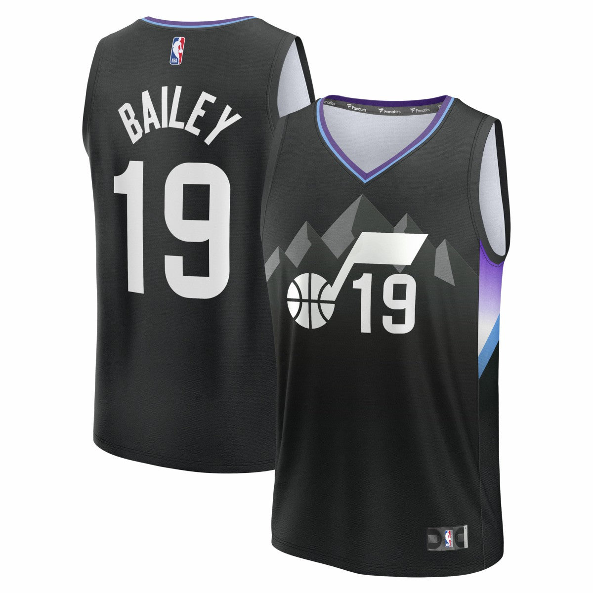 Fanatics Ace Bailey Utah Jazz 2025 NBA Draft First Round Pick Fast Break Replica Jersey