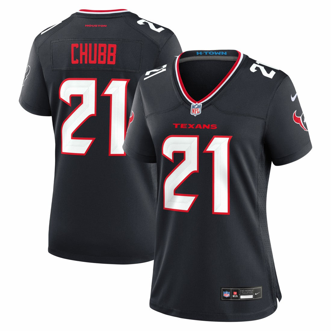 Nick Chubb  Women's Team Game Jersey - Houston Texans Jerseys