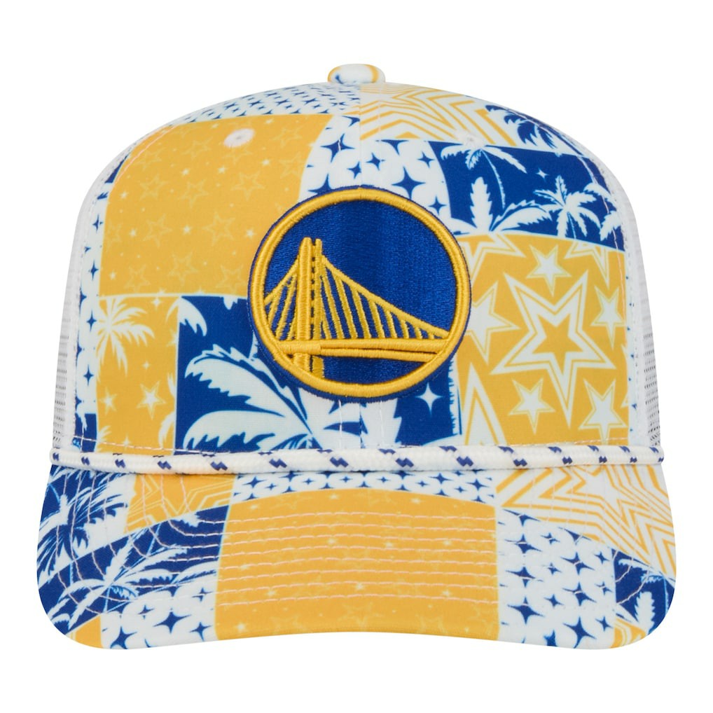 New Era Golden State Warriors Fan Pack Tropical Pattern 9SEVENTY Adjustable Hat sale