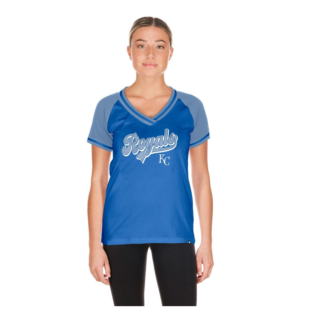 Royal Kansas City Royals New Era Women's Gameday V-Neck T-Shirt