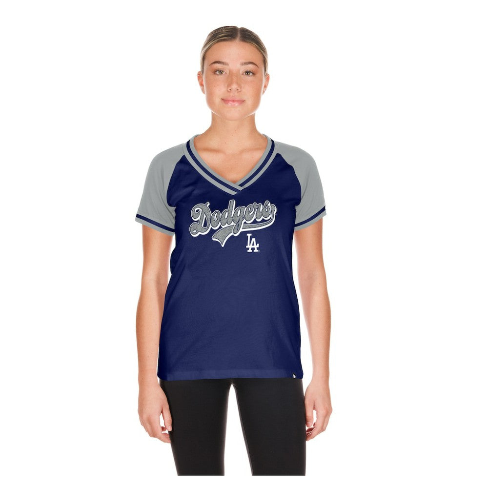 Royal Los Angeles Dodgers New Era Women's Gameday V-Neck T-Shirt
