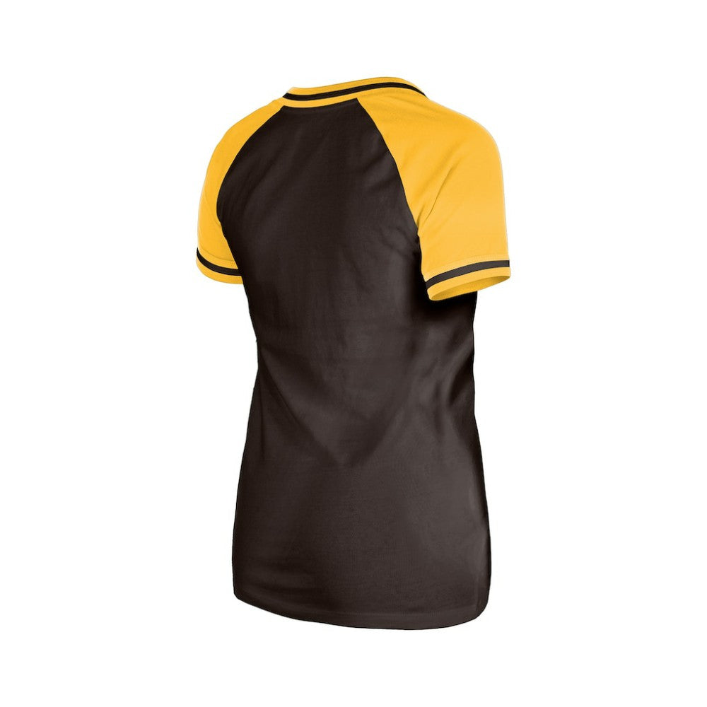 Brown San Diego Padres New Era Women's Gameday V-Neck T-Shirt