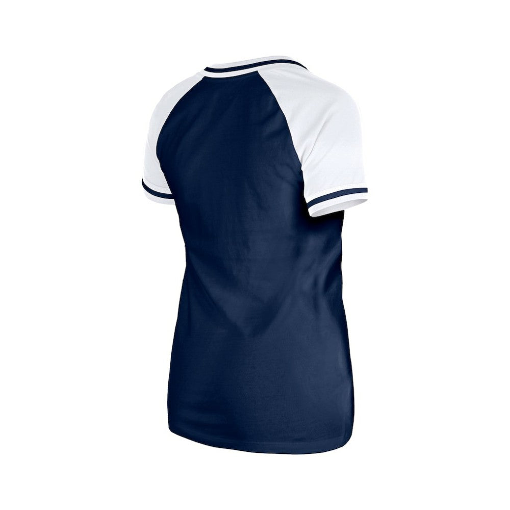 Navy Chicago Cubs New Era Women's Gameday V-Neck T-Shirt