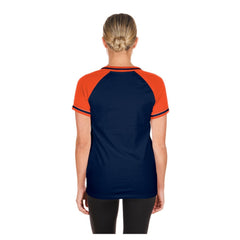 Navy Detroit Tigers New Era Women's Gameday V-Neck T-Shirt