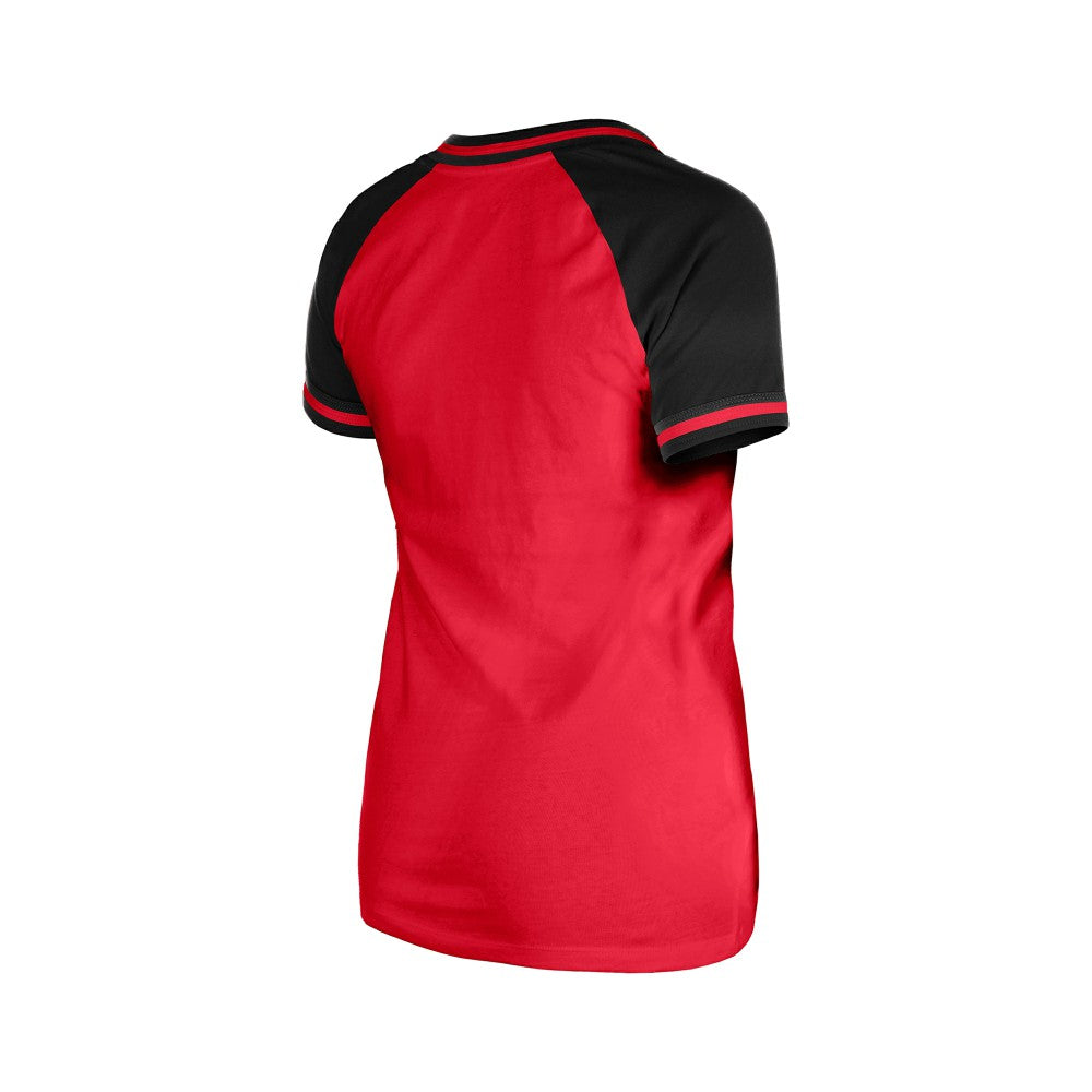 Red Cincinnati Reds New Era Women's Gameday V-Neck T-Shirt
