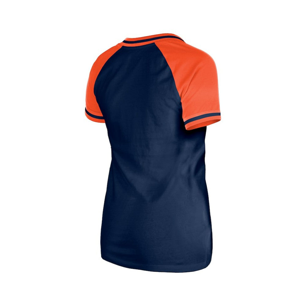 Navy Houston Astros New Era Women's Gameday V-Neck T-Shirt