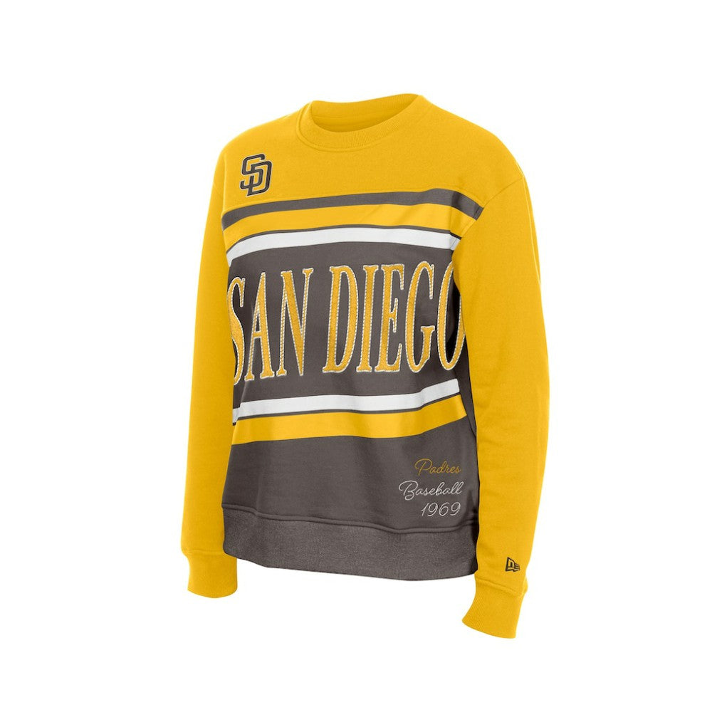 Brown/Gold San Diego Padres New Era Women's Gameday Fleece Sweatshirt