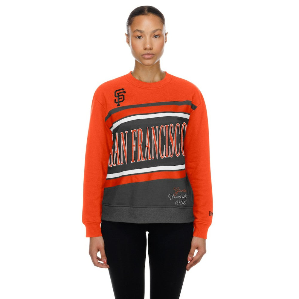 Gray/Orange San Francisco Giants New Era Women's Gameday Fleece Sweatshirt