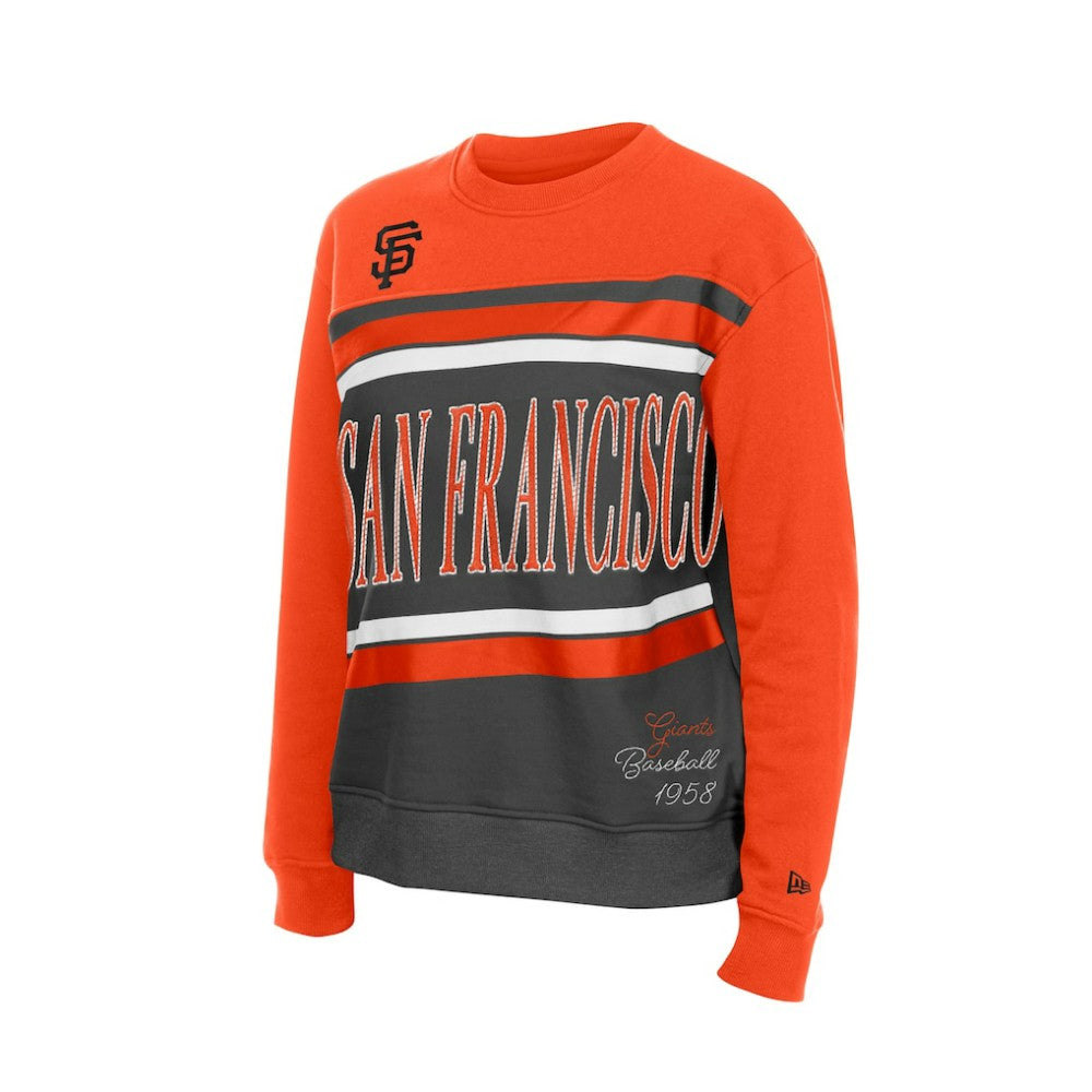 Gray/Orange San Francisco Giants New Era Women's Gameday Fleece Sweatshirt