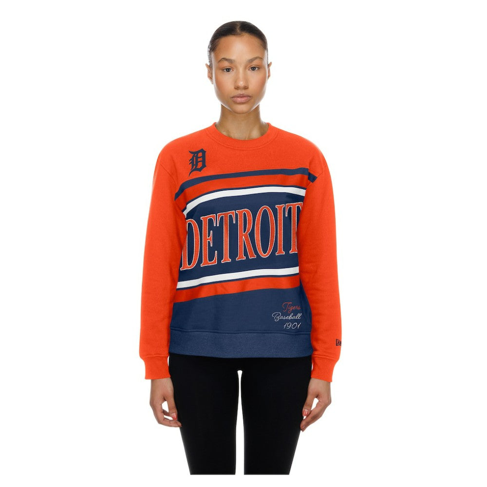 Navy/Orange Detroit Tigers New Era Women's Gameday Fleece Sweatshirt