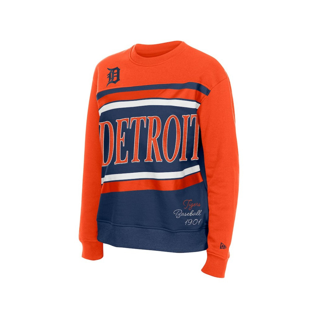 Navy/Orange Detroit Tigers New Era Women's Gameday Fleece Sweatshirt