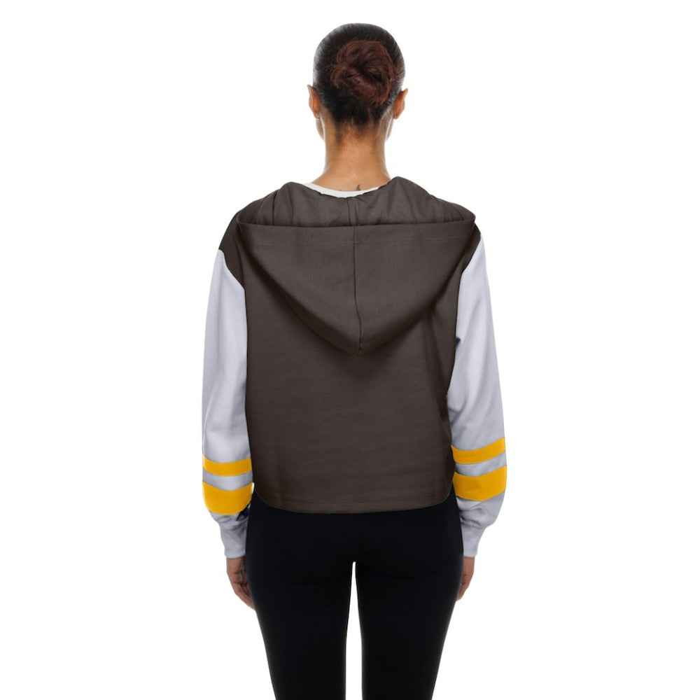 Brown San Diego Padres New Era Women's Boxy Lace-Up Hoodie