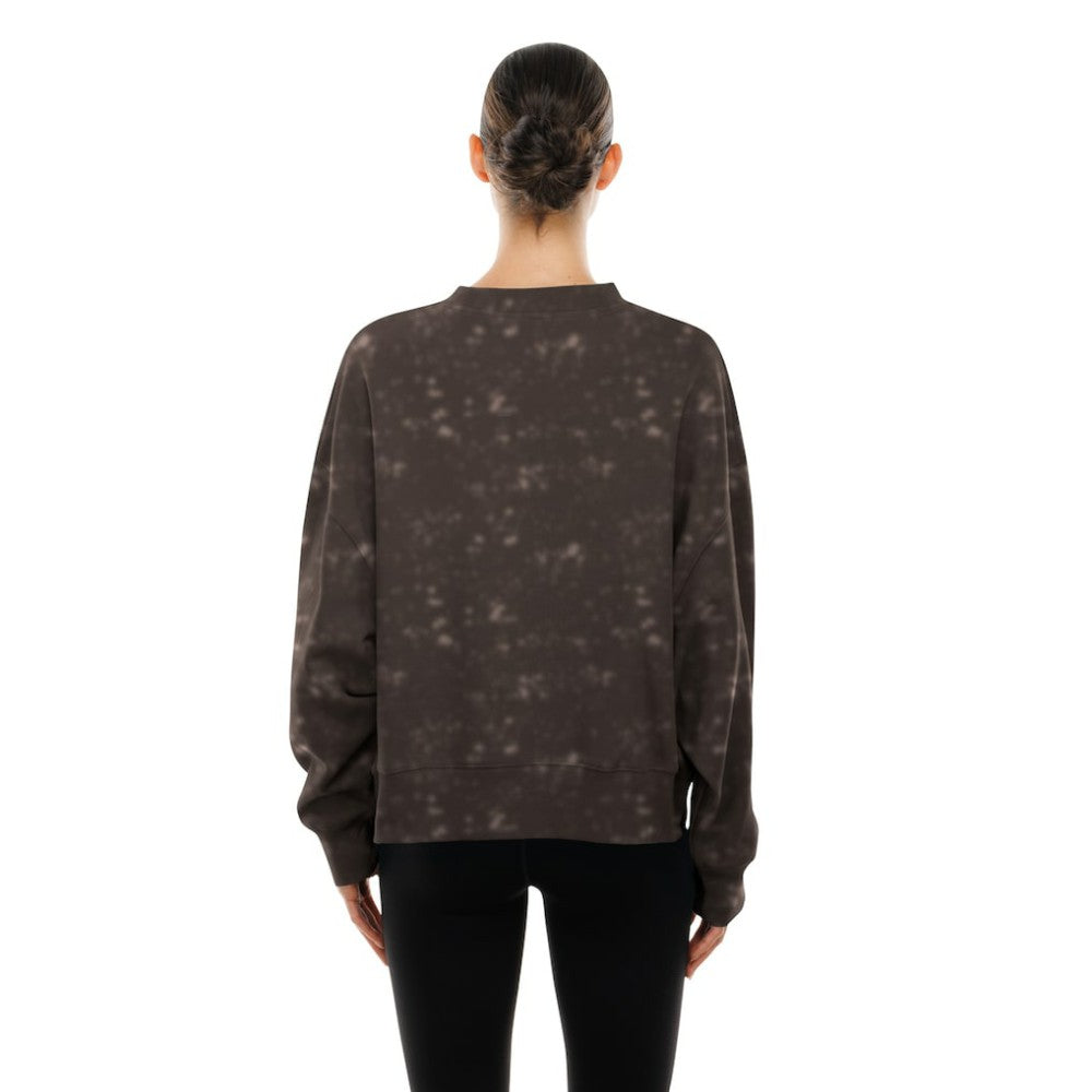 Brown San Diego Padres New Era Women's Throwback Oversized Boxy Sweatshirt