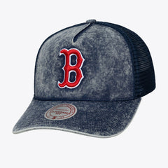 Navy Boston Red Sox Mitchell & Ness Unisex Gameday Adjustable Trucker Hat