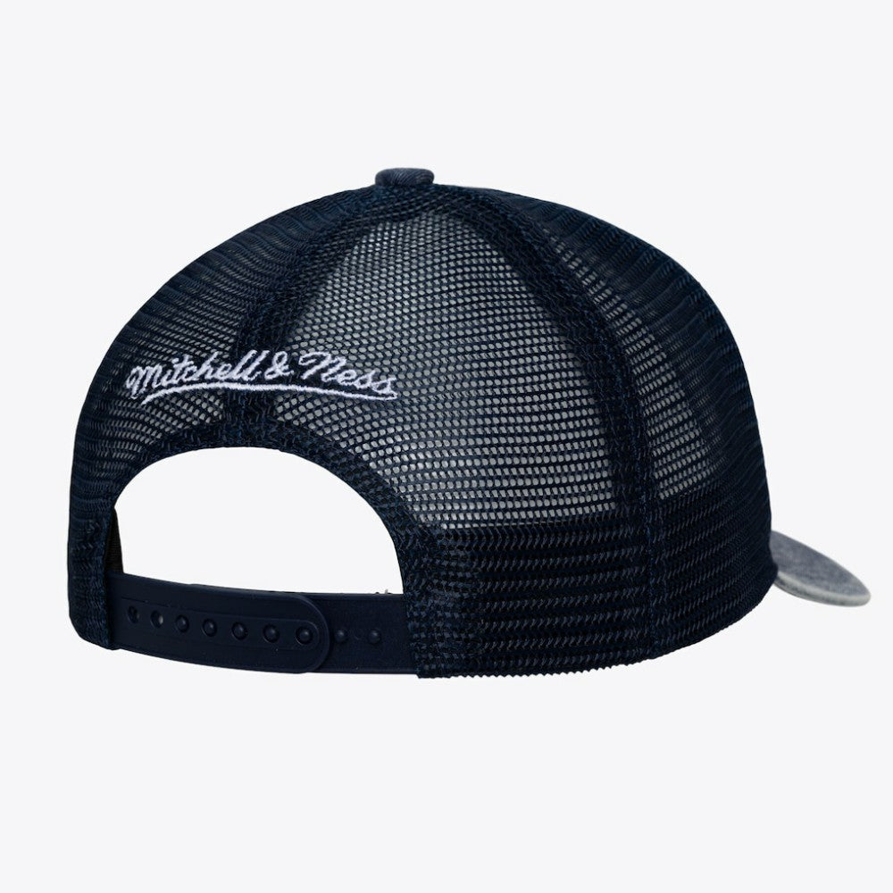 Navy Boston Red Sox Mitchell & Ness Unisex Gameday Adjustable Trucker Hat