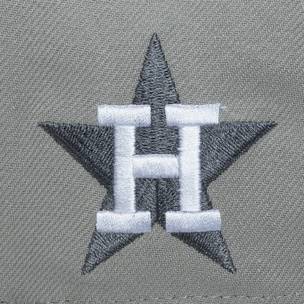 Gray Houston Astros Mitchell & Ness Cooperstown Thunderstorm Head Coach Pro-Crown Adjustable Hat