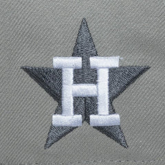 Gray Houston Astros Mitchell & Ness Cooperstown Thunderstorm Head Coach Pro-Crown Adjustable Hat