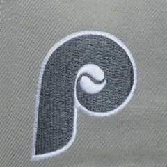 Gray Philadelphia Phillies Mitchell & Ness Cooperstown Thunderstorm Head Coach Pro-Crown Adjustable Hat